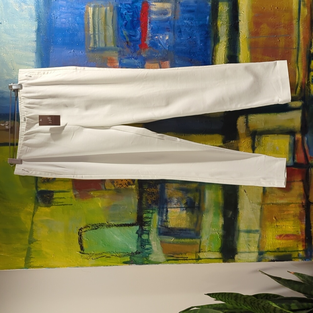 J. Jill white essential cotton stretch trousers size 10